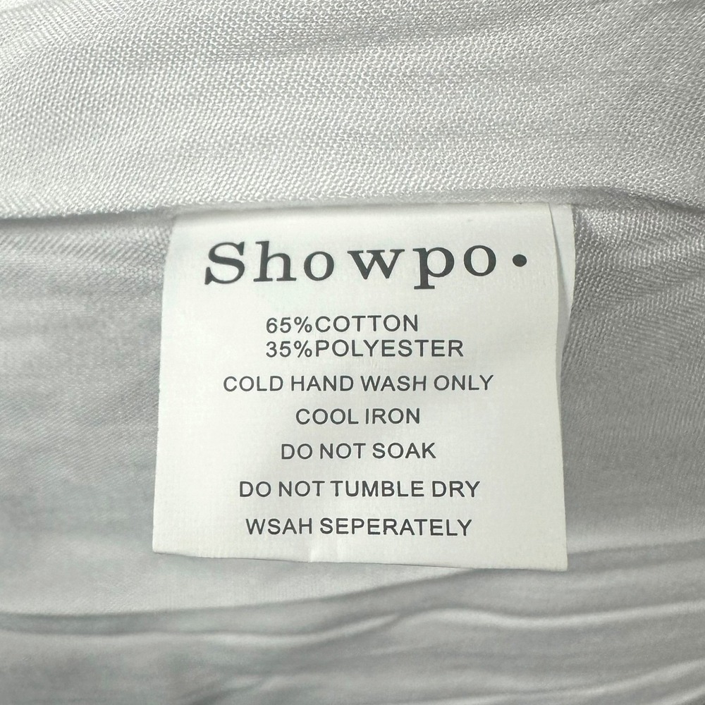Showpo White Babydoll Mini Dress Puff Sleeves Square Neck‎ Milkmaid US Size 4 - Picture 11 of 13